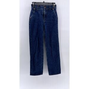 MADEWELL Women's Dark Blue Denim The Perfect Vintage Straight Jean SZ 23